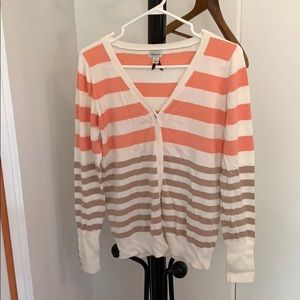 White striped cardigan